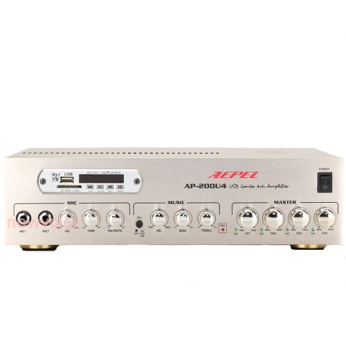 AP-200U4 스테레오 앰프 (400와트, 4채널, USB, SD)