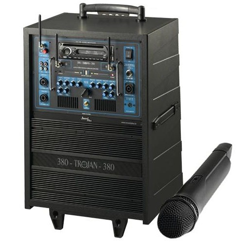 TROJAN-380 무선앰프 380와트 대출력 (에코/음성우선/DVD/USB/SD-Card)
